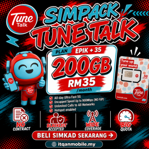 SIMKAD TUNETALK EPIK+ 5G